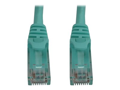 Eaton Tripp Lite Series Cat6a 10G Snagless Molded UTP Ethernet Cable (RJ45 M/M), PoE, Aqua, 100 ft. (30.5 m)