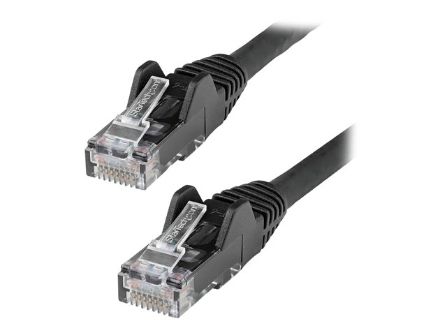 Image of StarTech.com 1m LSZH CAT6 Ethernet Cable, 10 Gigabit Snagless RJ45 100W PoE Network Patch Cord with Strain Relief, CAT 6 10GbE UTP, Black, Individually Tested/ETL, Low Smoke Zero Halogen - Category 6 - 24AWG (N6LPATCH1MBK) - patch cable - 1 m - black