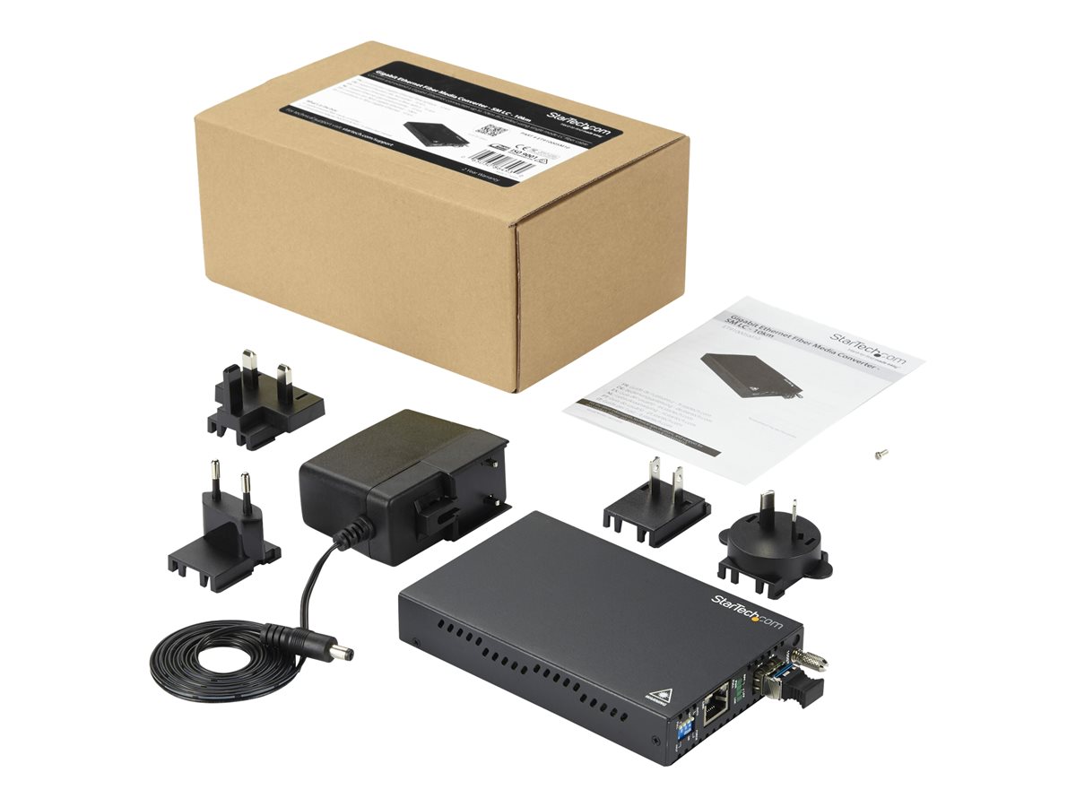 StarTech.com Singlemode (SM) LC Fiber Media Converter for 1Gbe Network - 10km - Gigabit Ethernet - 1310nm - with SFP Transceiver (ET91000SM10) - konvertor médií s optickými vlákny - 10Mb LAN, 100Mb LAN, 1GbE – foto 3