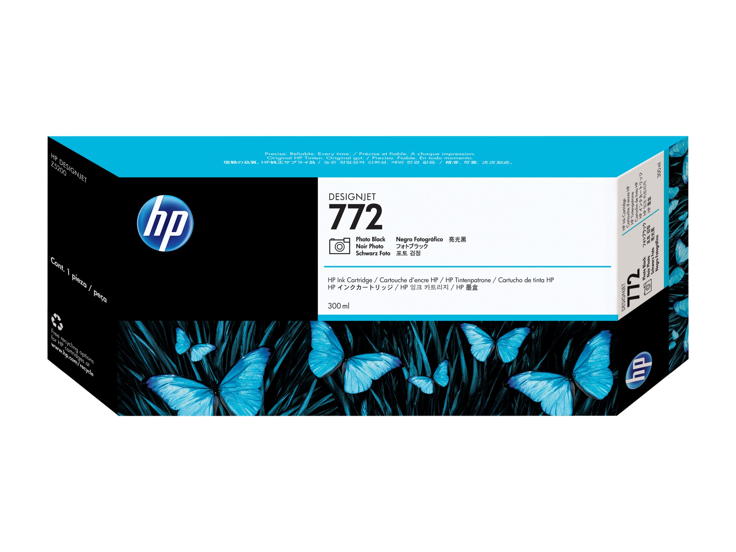 An image of HP 772 - photo black - original - DesignJet - ink cartridge