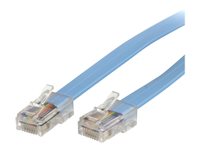 StarTech.com Cisco Console Rollover Cable - RJ45  - Network cable - RJ-45 (M) to RJ-45 (M) - 6 ft - molded, flat - blue - ROLLOVERMM6 1.8m Netværkskabel Blå