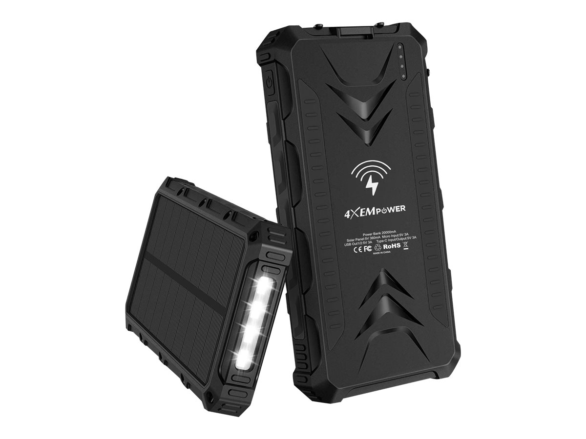 4XEM Mobile - Wireless charging pad / solar power bank
