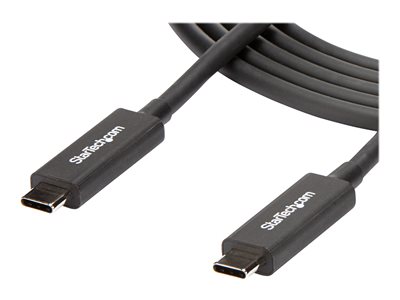 StarTech.com Thunderbolt 3 Cable - 6 ft / 2m - 4K 60Hz - 40Gbps - USB C to USB C Cable - Thunderbolt 3 USB Type C Charger (TBLT3MM2MA)