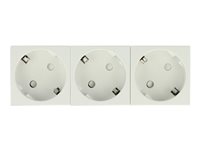 Delock Easy 45 Grounded Power Socket 3-way with a 45Â° arrangement 45 x 45 mm 5 pieces