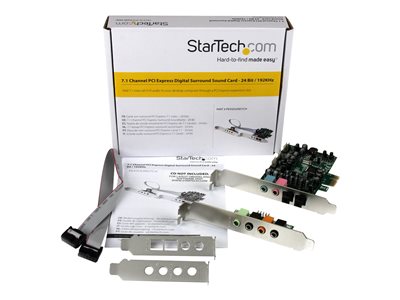 StarTech.com 7.1 Channel Sound Card - PCI Express - 24-bit - 192KHz - SPDIF Digital Optical and 3.5mm Analog Audio (PEXSOUND7CH)