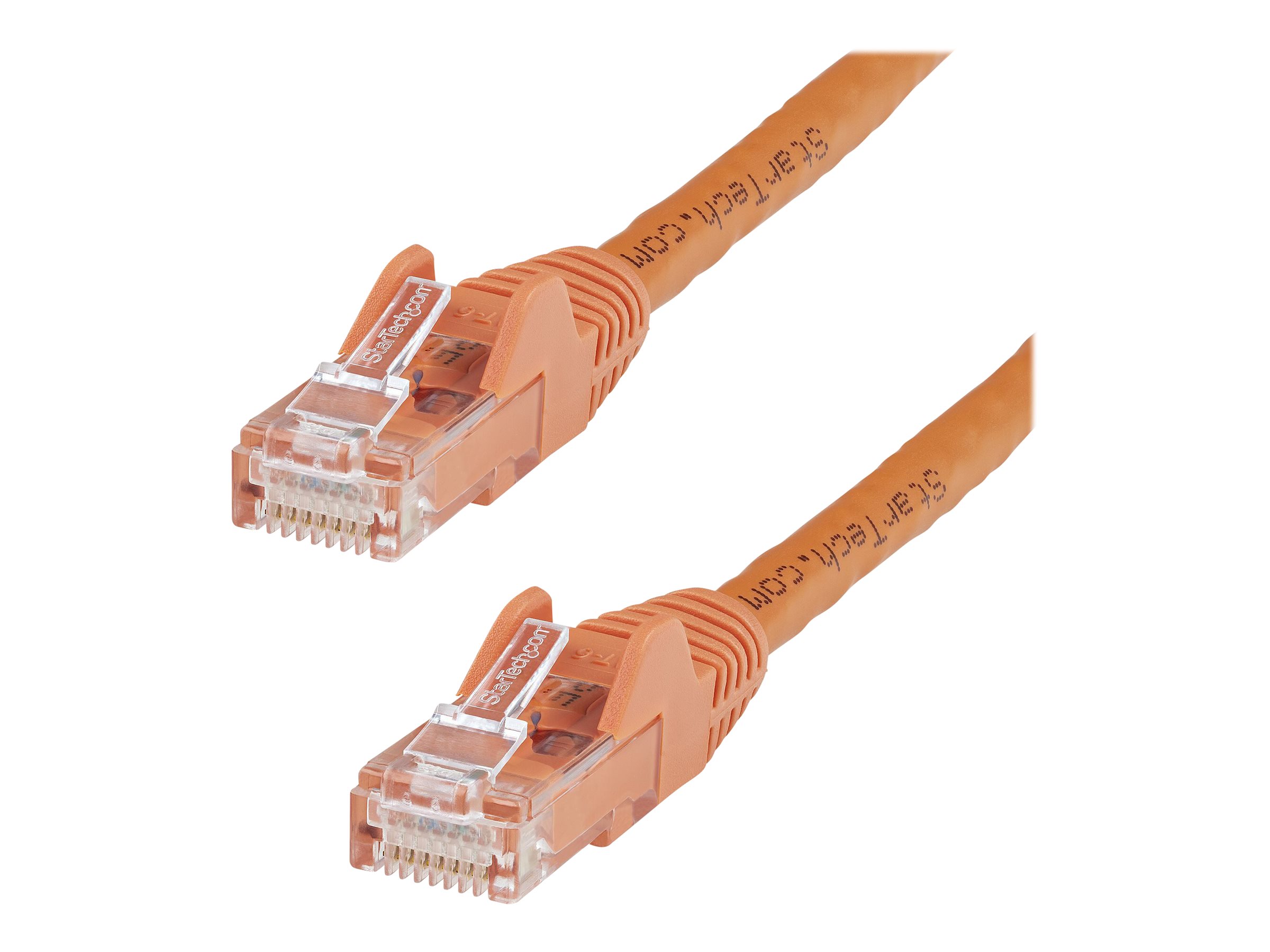 Startech 15ft CAT6 Ethernet Cable, 10 Gigabit Snagless RJ45 650MHz 100W PoE Patch Cord, CAT 6 10GbE UTP Network Cable w/Strain Relief, Orange, Wiring is UL Certified/TIA