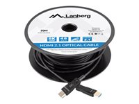 Lanberg HDMI-kabel med Ethernet HDMI 50m Sort