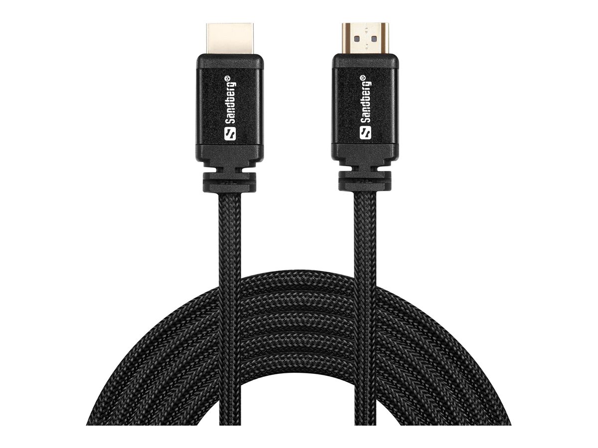 SANDBERG Video Cable, HDMI 2.0, HDMI-HDMI M-M. 5m, black