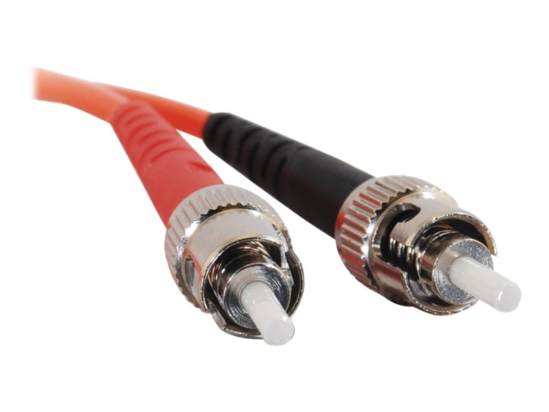 C2G 2m ST-ST 50/125 OM2 Duplex Multimode PVC Fiber Optic Cable (USA-Made) - Orange - patch cable - 2 m - orange