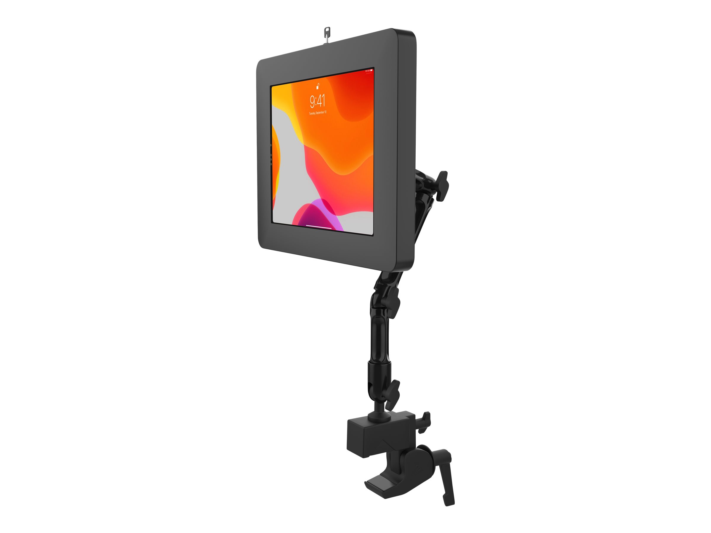 CTA Custom Flex Security Enclosure Desk Clamp Mount with Paragon Enclosure
