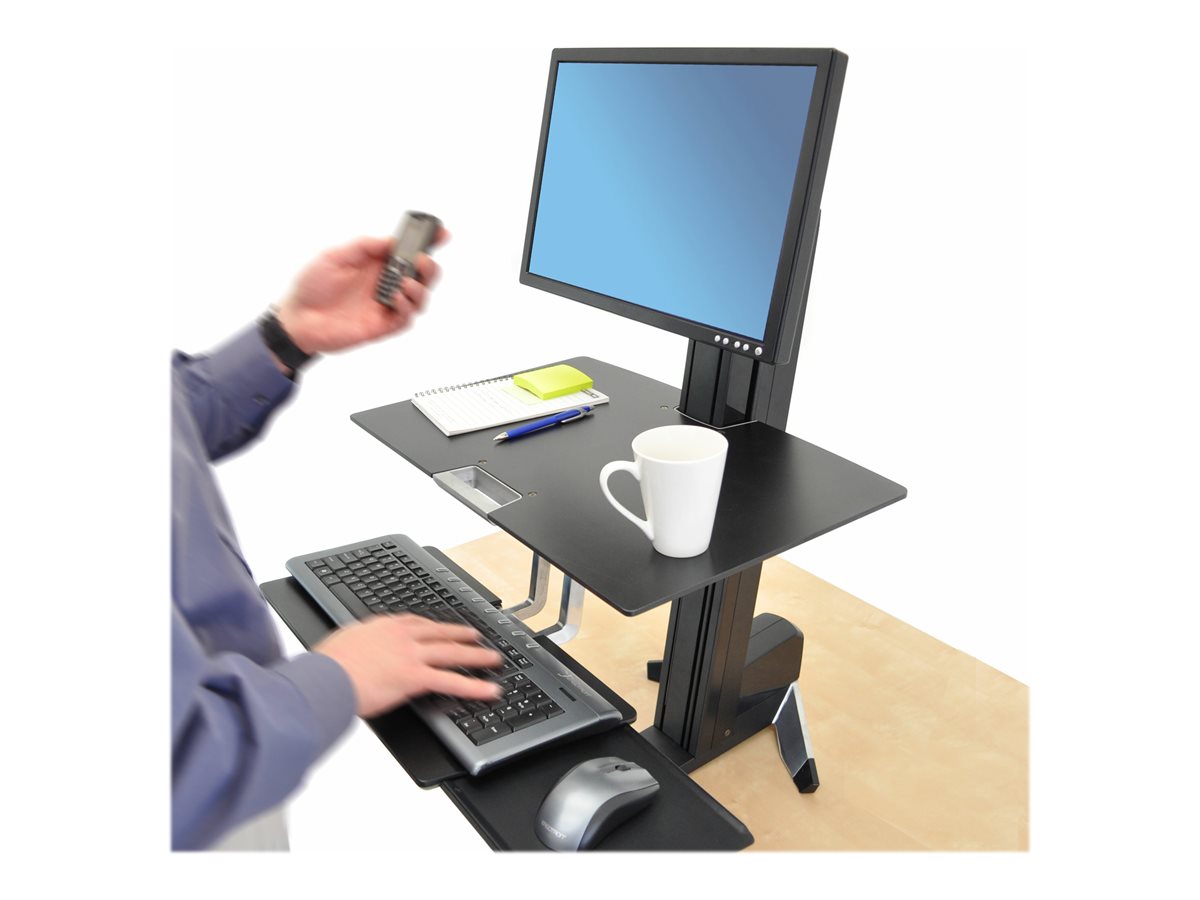 Ergotron WorkFit-S Single HD Workstation - nástavec na stůl - hranatý - černá – foto 3