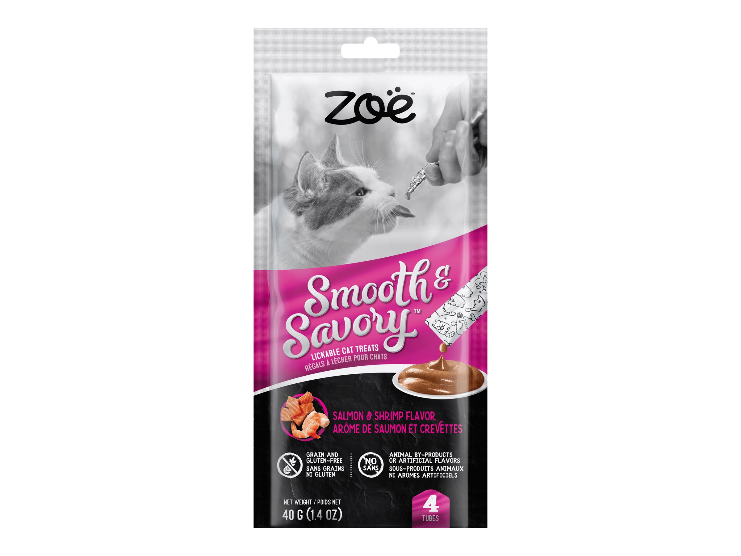 Zoe Lickable Cat Treats - Salmon and Shrimp - 40g