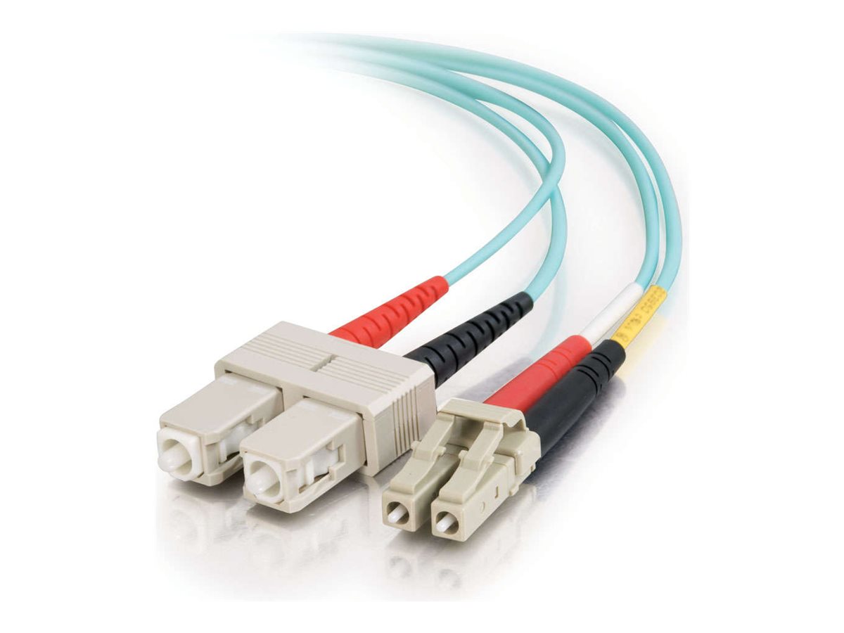 C2G 5m LC-SC 10Gb 50/125 Duplex Multimode OM3 Fiber Cable