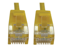 Eaton Tripp Lite Series Cat6a 10G Snagless Molded Slim UTP Ethernet Cable (RJ45 M/M), PoE, Yellow, 15 ft. (4.6 m)