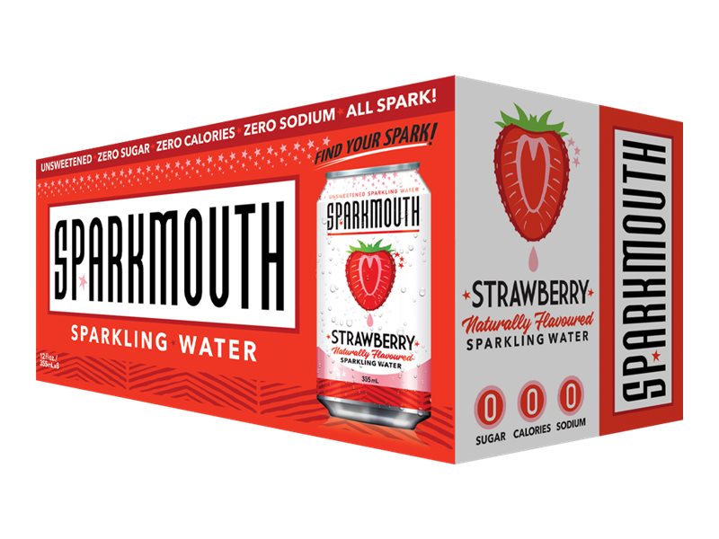 Sparkmouth Sparkling Water - Strawberry - 8x355ml