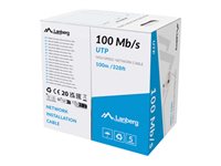 Lanberg Ikke afskærmet parsnoet (UTP) 100m Bulkkabel Grey
