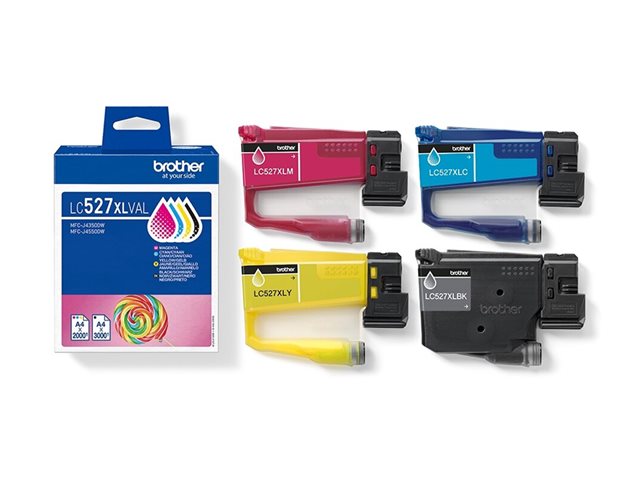 Brother LC527XL Value Pack - pack de 4 -  rendement lev - noir, jaune, cyan, magenta - original - cartouche d\'encre