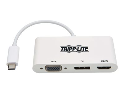 Tripp Lite USB C to HDMI DisplayPort VGA Multiport Adapter 4K USB Type C USB-C