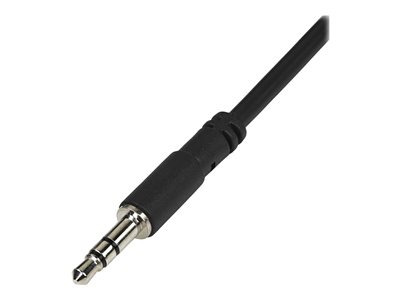 StarTech.com 3.5mm Audio Extension Cable - Slim Audio Splitter Y Cable and Headphone Extender - Male to 2x Female AUX Cable (MUY1MFFS)