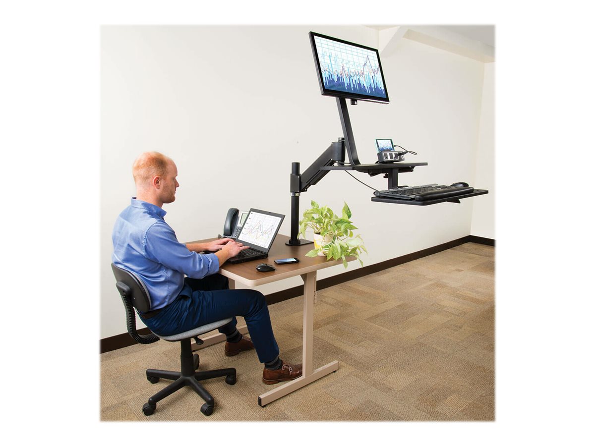 Tripp Lite Sit Stand Desktop Workstation Adjustable Standing Desk