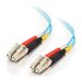 C2G 1m LC-LC 10Gb 50/125 Duplex Multimode OM3 Fiber Cable -Aqua- 3ft