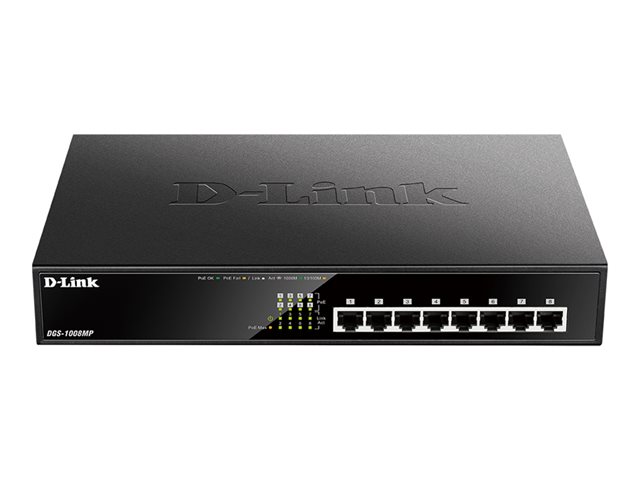 Image of D-Link DGS 1008MP - switch - 8 ports - unmanaged - rack-mountable