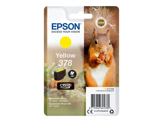 Image of Epson 378 - yellow - original - ink cartridge