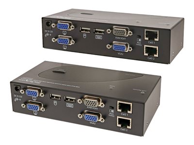 Extensor VGA StarTech Over CAT5 - 80m De Alcance | Kit Com Transmissor E Receptor