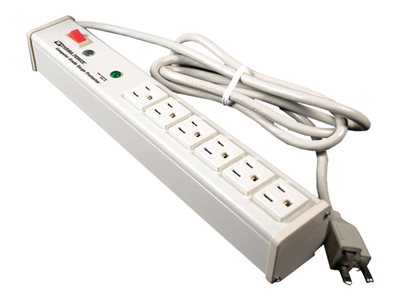 C2G 15ft Wiremold 6-Outlet Plug-In Center Unit 120v/15a Lighted Switch Computer Grade Power Strip 