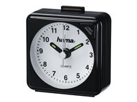 Hama A50 Travel - Alarmur - kvadratisk - kvarts - desktop - sort