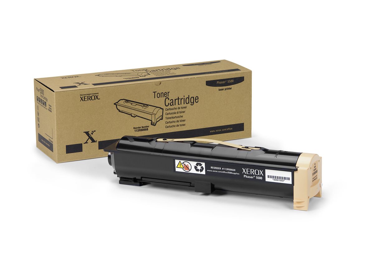 Xerox Phaser 5500 black original toner Product shot Front 79800