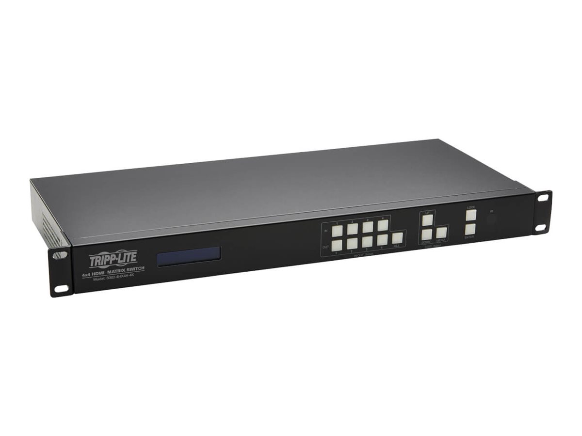Eaton Tripp Lite series 4x4 HDMI Matrix Switch/Splitter with Audio Extractor, Remote Access and Multi-Resolution Support, 4K 60 Hz, HDR