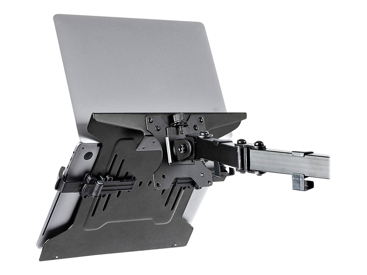StarTech.com VESA Laptop Tray, Adjustable Monitor Arm Laptop Tray Secures Notebooks up to 4.5kg (9.9lb), 75x75 & 100x100 VESA Holes, Ventilated, Compatible w/ Monitor Desk Mounts & Stands - Vertical Laptop Holder (LAPTOP-ARM-TRAY) upevňovací komponent - pro notebook (počítač) - černá – foto 7