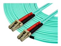 Startech 15 m OM4 LC to LC Multimode Duplex Fiber Optic Patch Cable- Aqua - 50/125 - Fiber Optic Cable - 40/100Gb - LSZH (450