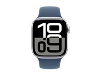 Apple Watch Series 10 (GPS) - silver aluminium - smart watch with sport band - denim - 64 GB