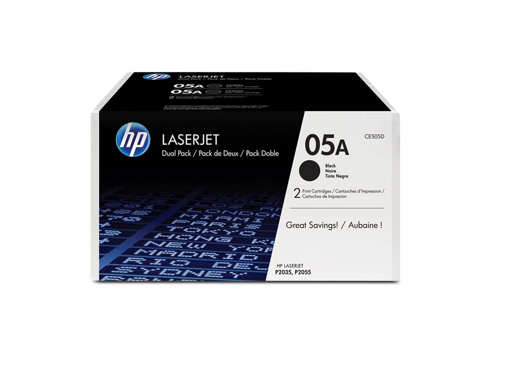 HP Toner 05A black 2-pack