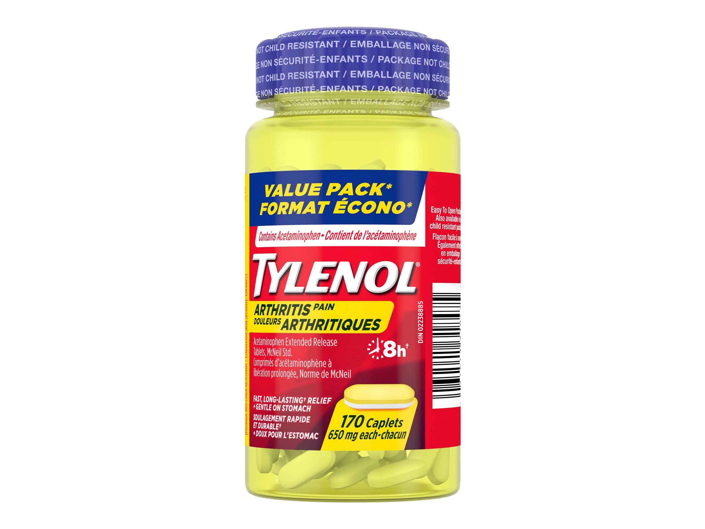 Tylenol* Arthritis Pain Acetaminophen Caplets - 170's