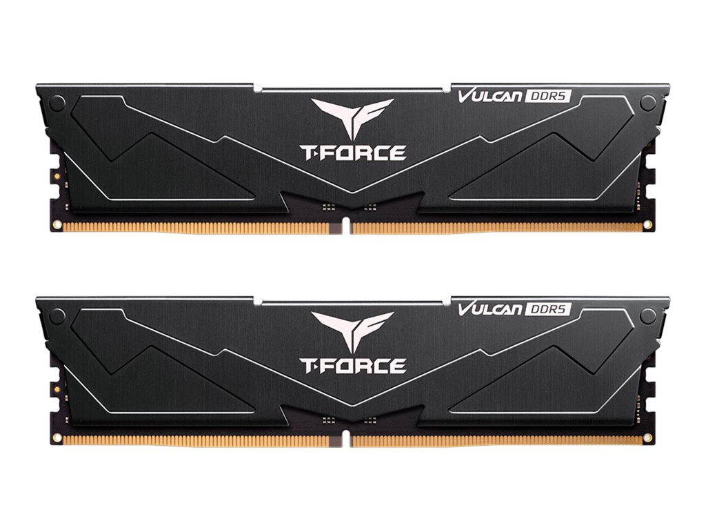 T-FORCE Vulcan DDR5 kit 16 GB: 2 x 8 GB DIMM 288-pin 5600 MHz / PC5-44800 Product shot Front 79725