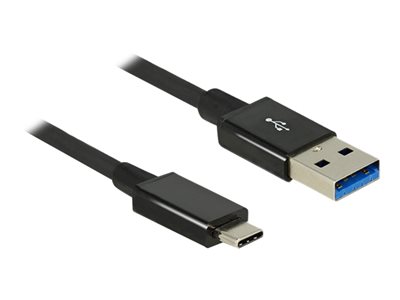 DELOCK USB3.1 Kabel C -> A St/St 1.00m koaxial sw Prem - 83983