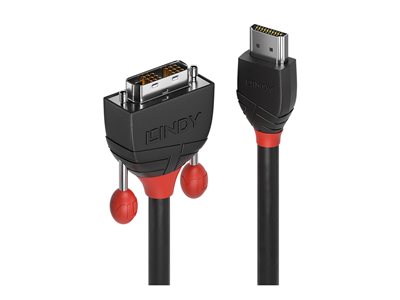 LINDY HDMI an DVI-D Single Link Kabel Black Line 0.5m - 36270