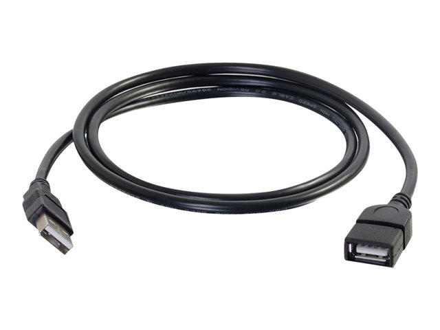 C2G 1m USB Extension Cable - USB 2.0 A to USB - M/F - USB extension cable - USB (M) to USB (F) - 1 m - black
