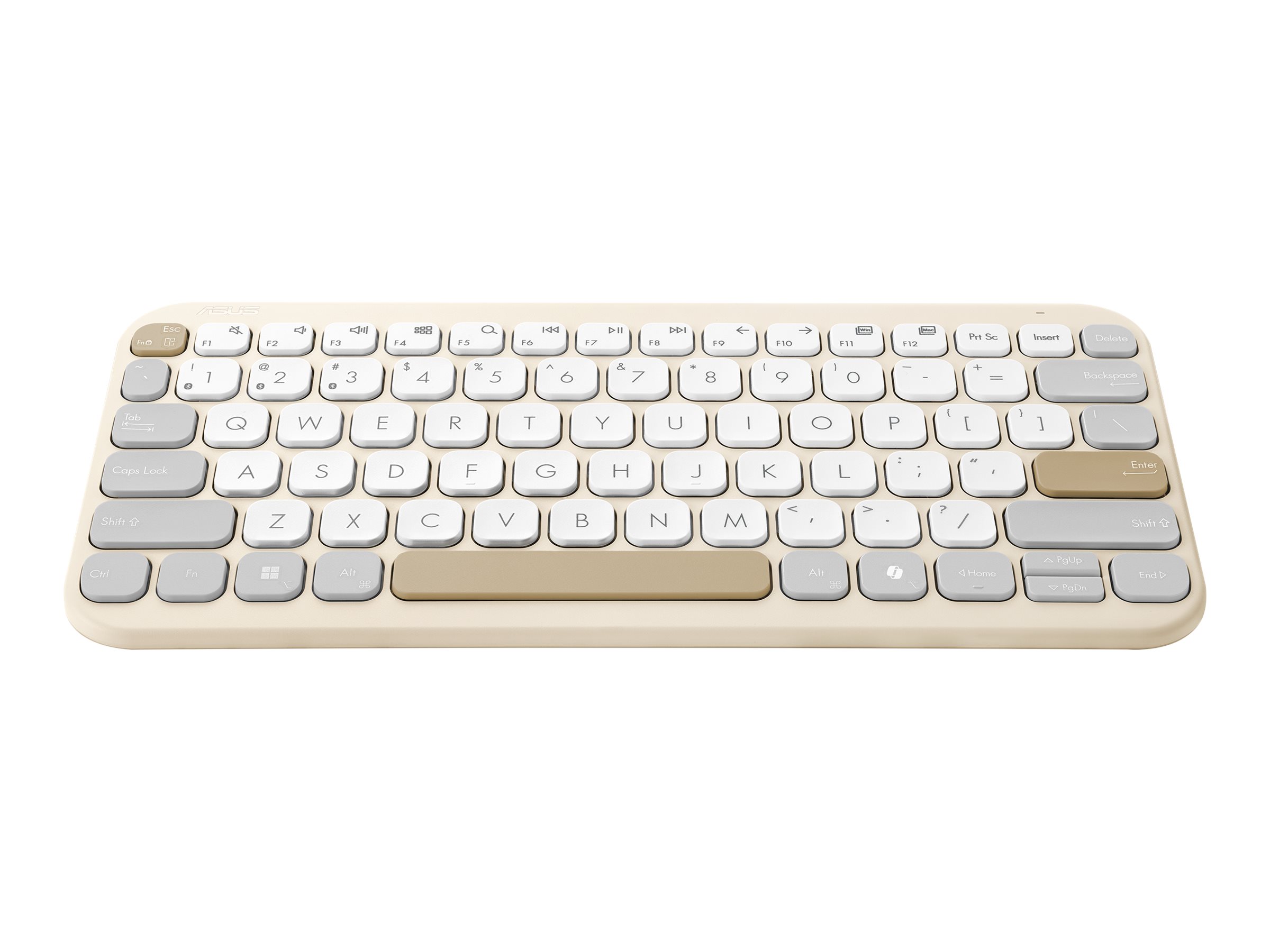 Asus Marshmallow Kw100 Keyboard 16 Mm Key Travel 75 Compact Green Tea Latte Input Device