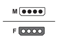 CDL 0.18m Molex Power Ext Cab – Cables Direct
