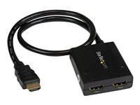 StarTech.com HDMI Cable Splitter - 2 Port - 4K 30Hz - Powered - HDMI Audio / Video Splitter - 1 in 2 Out - HDMI 1.4 - video/a