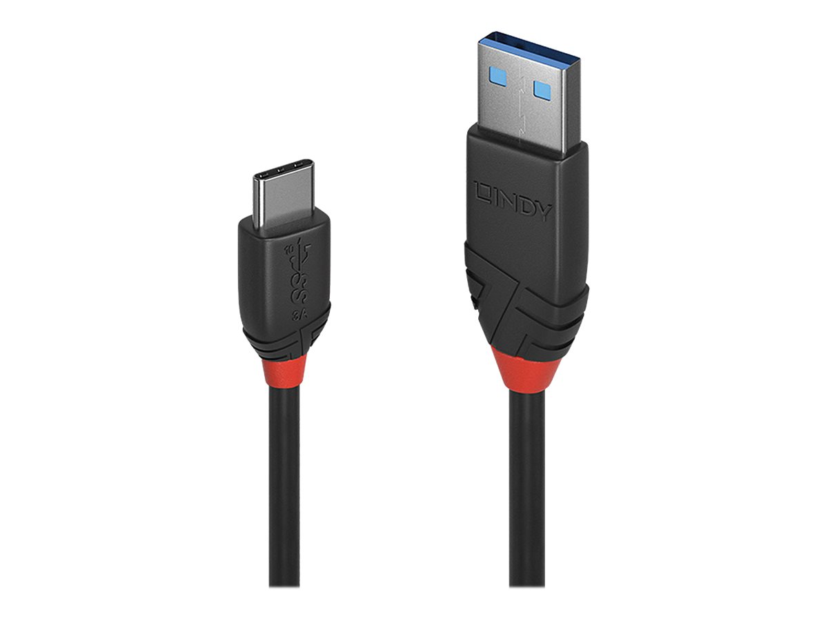 C ble USB 3.2 type A vers C, 10Gbit/s, Black Line, 0.15m