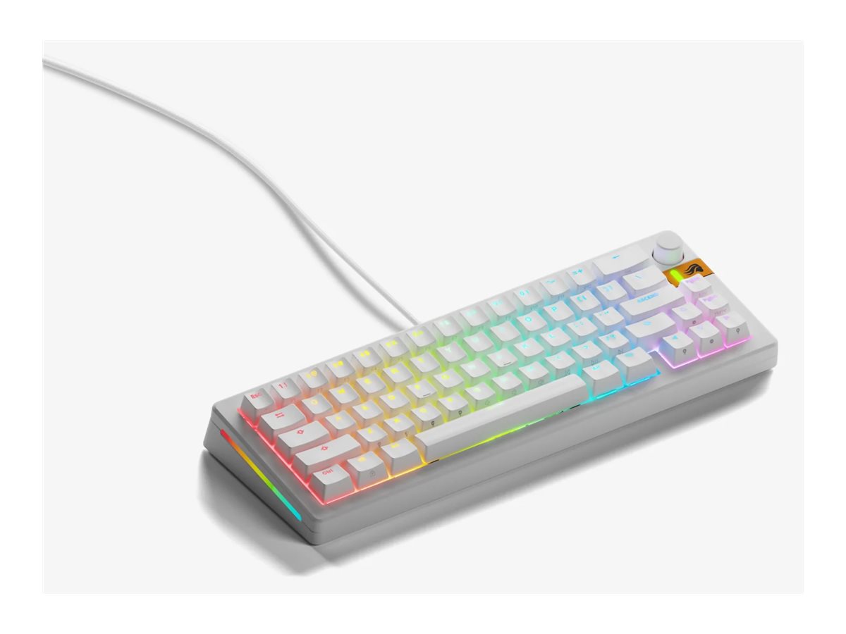 Glorious GMMK3 HE keyboard prebuilt 75% QWERTY US white Input Product shot Front 79800