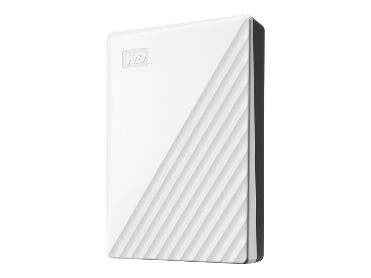 WD My Passport WDBPKJ0040BWT hard drive 4 TB USB 3.2 Gen Product shot Right-angle 79851