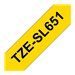 BROTHER TZeSL651 tape Black on Yellow