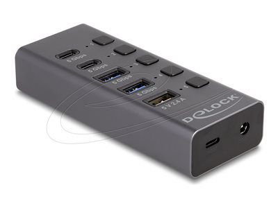 DELOCK USB 5 Gbps Hub 2xUSB Typ-A & 2x USB Type-C Bu. Kabel