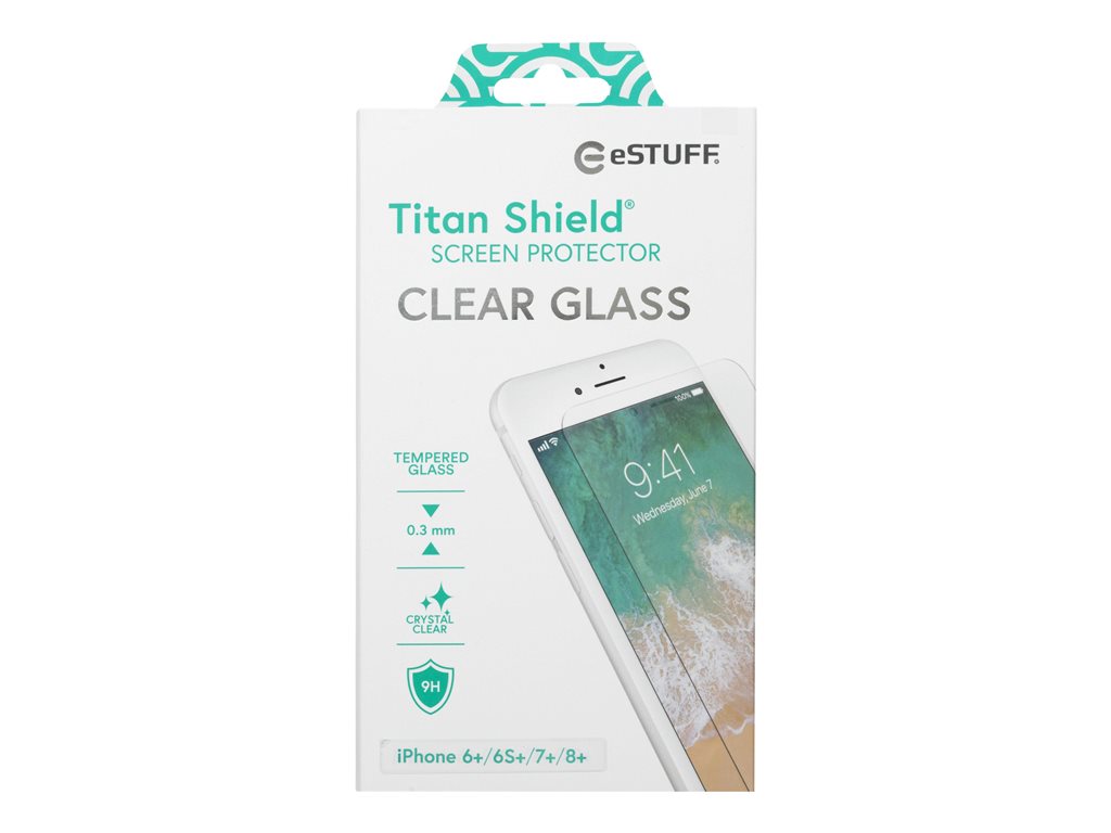 eSTUFF Titan Shield - Screen protector for mobile phone - glass - clear ...